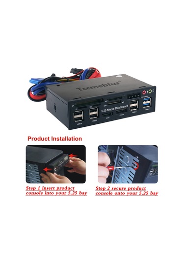 Tccmebius Tcc-ql5e 5,25 İnç Pc Çok Fonksiyonlu Pano Ortam Ön