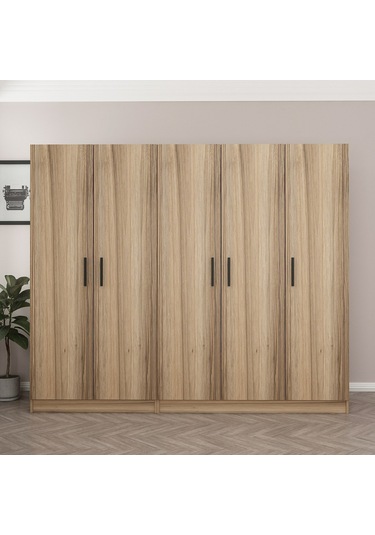 Minar Kale 5 Kapaklı 2 Ç Dolap Dore 210cm Ceviz