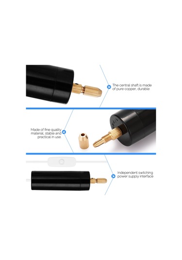 Yaozixia Taşınabilir Mini Elektrikli Matkaplar El Tipi Mikro Usb Matkap 3 Parça Uçlu Kendin Yap El Sanatları Aletleri