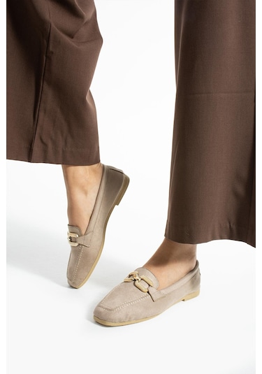 Modafrato Aly-165 Kadın Babet Günlük Kadın Ayakkabı Krem