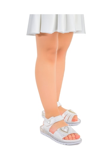 Kiko Kids Kız Çocuk Sandalet Arz 2351 Beyaz