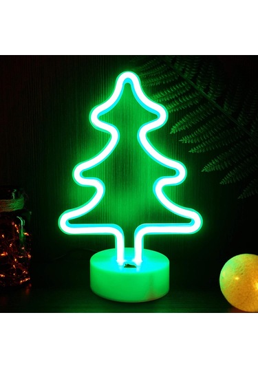 Noel Ağacı Neon Işıkları Led Neon Işıkları Noel Dekorasyonu Usb/pil İle Çalışan Noel Ağacı Aydınlatması Masa Noel Ağacı İçin Noel Süslemeleri