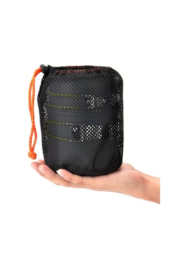 Ranyeek 1-2 Kişilik Taşınabilir Kamp Tencere Seti, Anti Yapışkan Aluminyum, Katlanabilir Kollü, Misket Çanta İle Dış Mekan Pişirme Gereci - Turuncu Turuncu