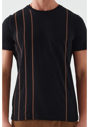 Arnetta Vertical Stripes Siyah Erkek Bermuda Takım 001