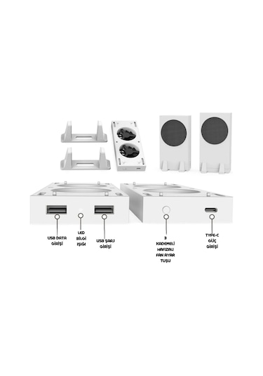 Tyx-0658 Xbox Series/s Kademeli Soğutucu Fanlı Dikey Stand