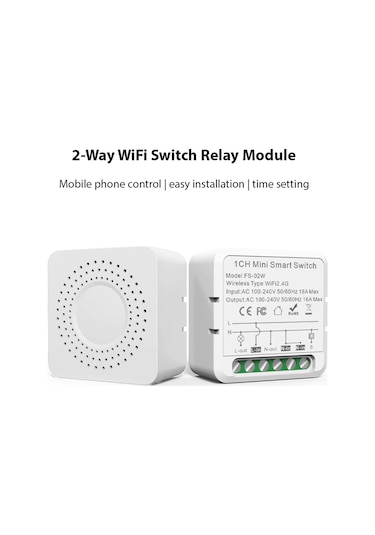 2 Yönlü Wifi Anahtar Röle Modülü 16a Kablosuz Açma/kapama Hs6975-1