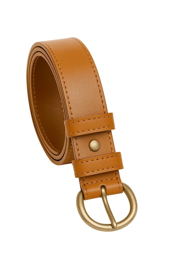 Kadın Kemer 2'li Set Deri Kot Ve Kumaş Çok Renkli