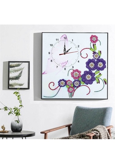 Ulzyvf 5d Elmas Saat Duvar Dekoru - Kolay Dıy Seti İle Özel Şekilli Saat Yapımı Diğer