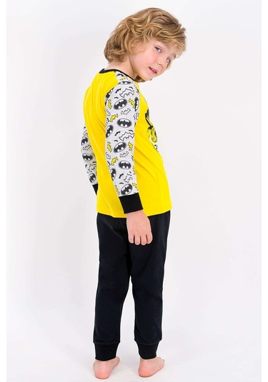 Batman Lisanslı Mimoza Erkek Çocuk Pijama Takımı 5274-24932 Sarı