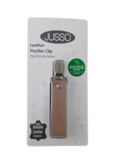 Jusso Deri Korumalı Metal Klipsli Emzik Askısı Açık-kahve Kahverengi