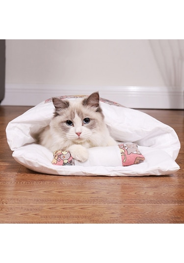 Kedi Yatağı, Çıkarılabilir Ve Yıkanabilir, Tüm Mevsimler İçin, Koyu Mavi Yıldız M 3-10 Kedi