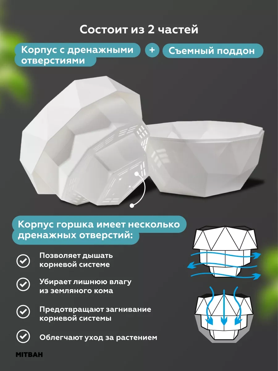 Mıtbah 2 Adet 1,2 Litrelik Küçük Çiçek Saksıları Seti 265263437