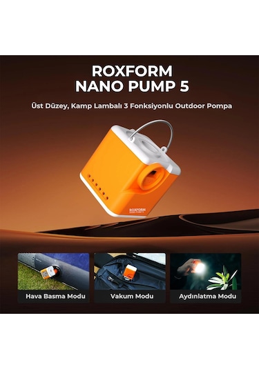 Roxform Nano Pump 5 Aydınlatmalı Taşınabilir Mini Hava Pompası