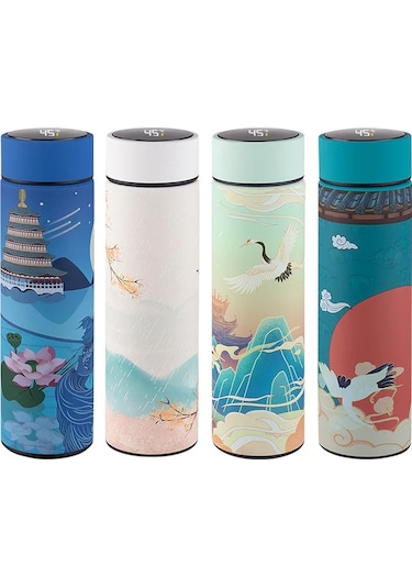 Çin Tarzı Termo Şişe Fincan Akıllı Sıcaklık Göstergesi İçme İsı Diğer Çok Renkli