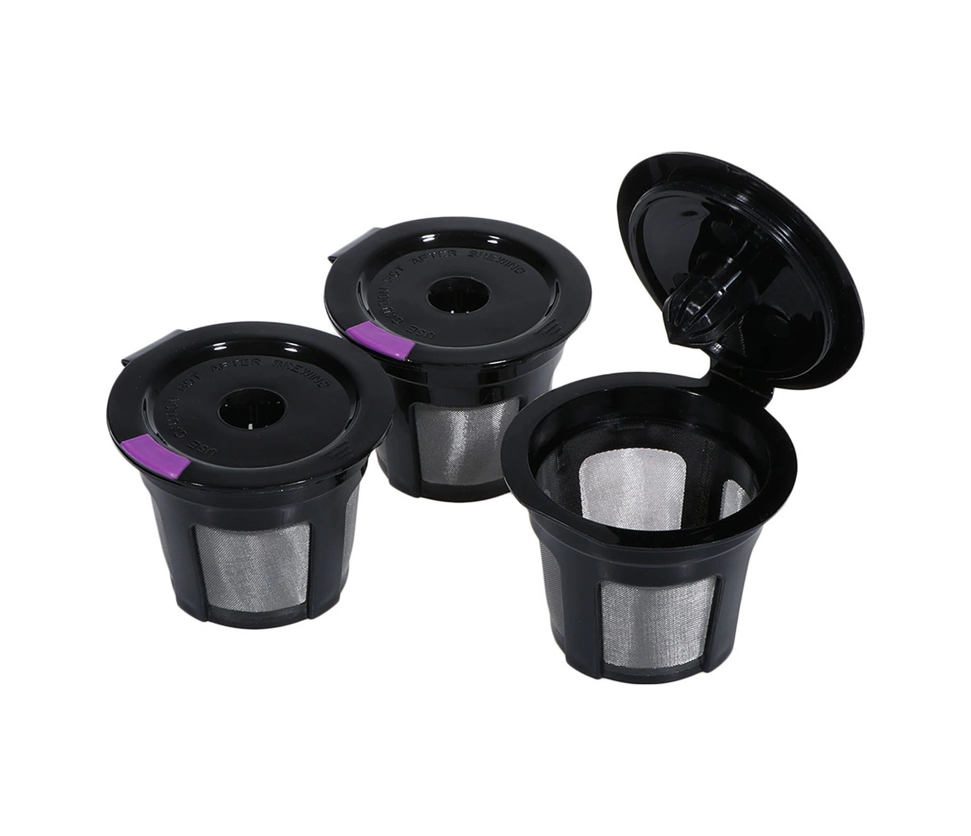 Youtek Keurig Uyumlu Yeniden Kullanılabilir Kahve Filtresi K-supreme, K-elite, 2.0/1.0 Desteği - Siyah 4'lü Paket Siyah