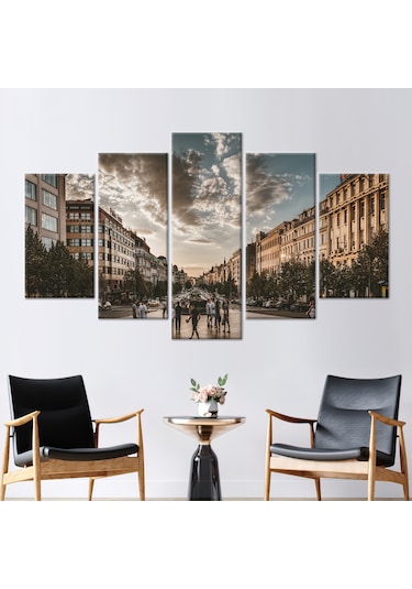 100x200cm 5 Parçalı Mix Kanvas Tablo