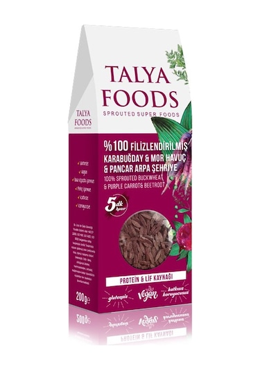 Talya Filizlenmiş Karabuğday Mor Havuç ve Pancar Şehriye 200 G