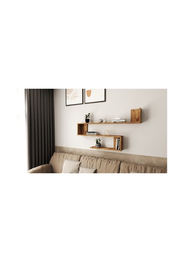 Robin Home Duvar Rafı Kitaplık Atlantik Çam No 10