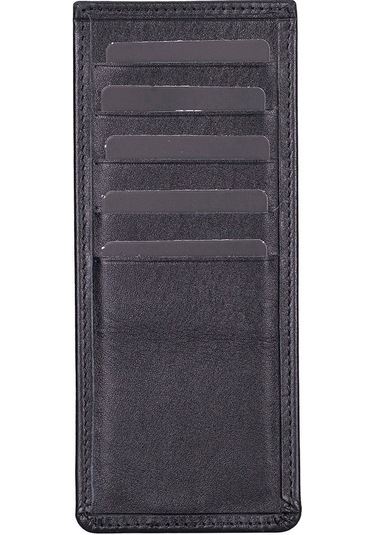 Bloominbag Bloomtenuta Obsidian Black Hakiki Deri Cüzdan & Telefon Çantası Siya