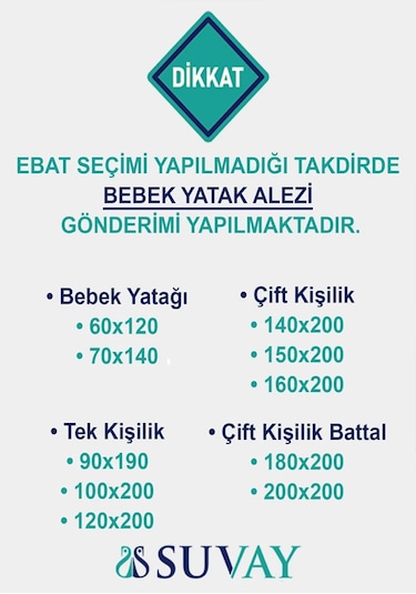 Suvay Micro Fitted Su Sıvı Geçirmez Alez Tek ve Çift Kişilik