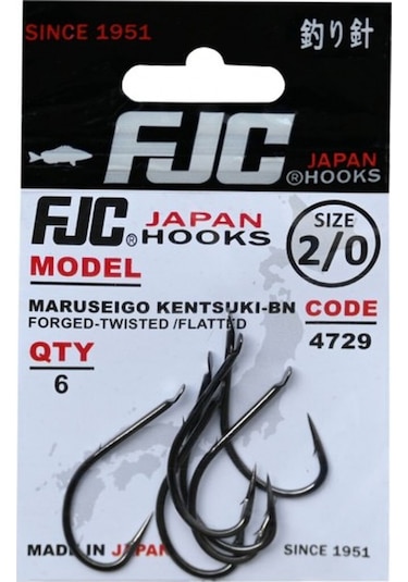 Fjc 4729 Maruseıgo Kentsukı No:6 Black Nıkel 17 P. Olta İğnesi