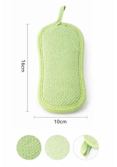 Mikrofiber Bulaşık Süngeri, Temizlik Süngeri Çift Taraflı, Çok Amaçlı, 5 Li Set