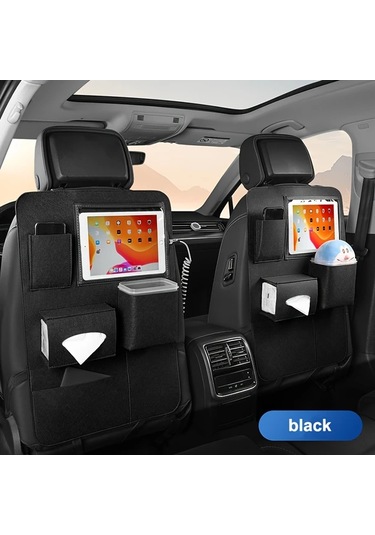 Xuweiwei Black Universal Araç Koltuğu Düzenleyici Çok Cepli Dayanıklı Depolama Çantası