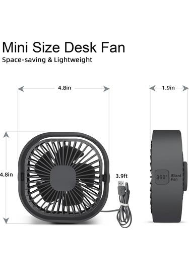 Mini Kişisel Masaüstü Taşınabilir Masa Vantilatörü Mikrofon Çok Renkli, L