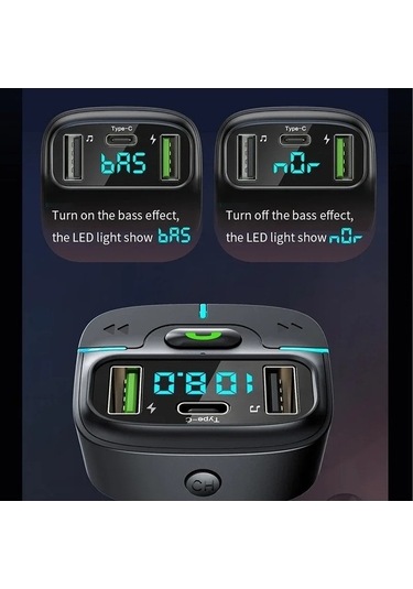 Moly Bluetooth 5.4 Fm Verici Araba Mp3 Müzik U Disk, Eller Serbest, Xiaoguang, N11'de İndirimli