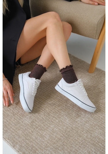 Garantili Wanso Günlük Ortopedik Kadın Sneaker Spor Ayakkabı Beyaz