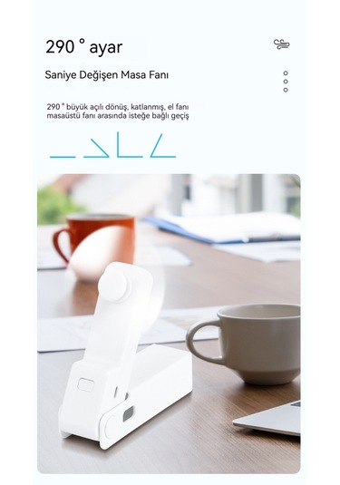 Aurora Usb Küçük Fan Cebi Katlanır El Tipi Elektrikli Fanşarj Edilebiler