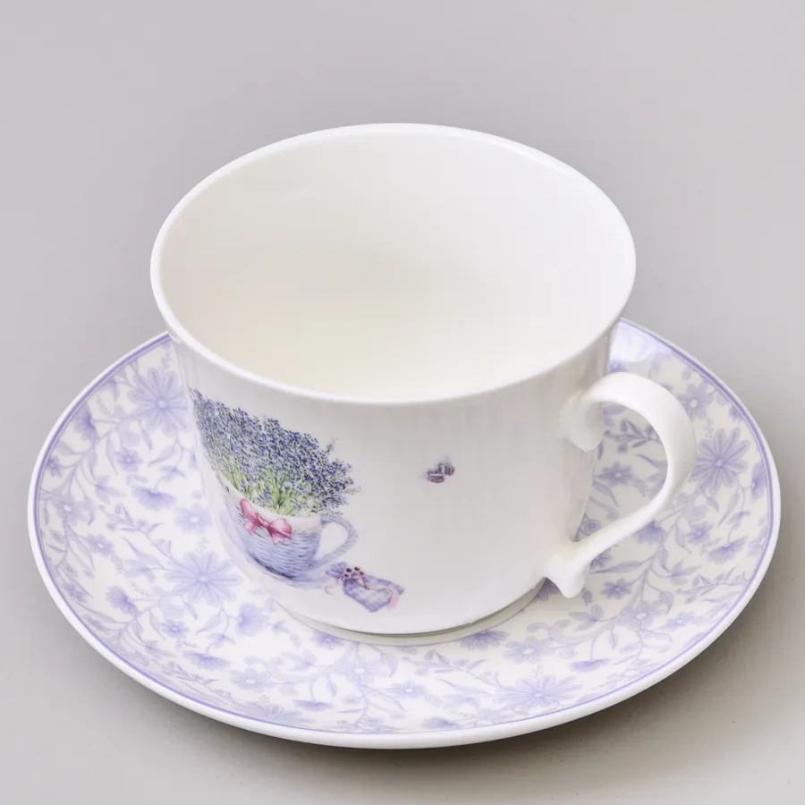 Lefard 450 Ml Hediye Fincan Takımı "lavanta Baharı" Porselen 307757904 Beyaz