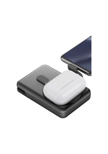 Magpac Pro Plus 10.000 Mah 20w Type-c 20w Type-c Kablo Ve 15w Kablosuz Şarj Hızlı Şarj Magsafe Powerbank Koyu Gri