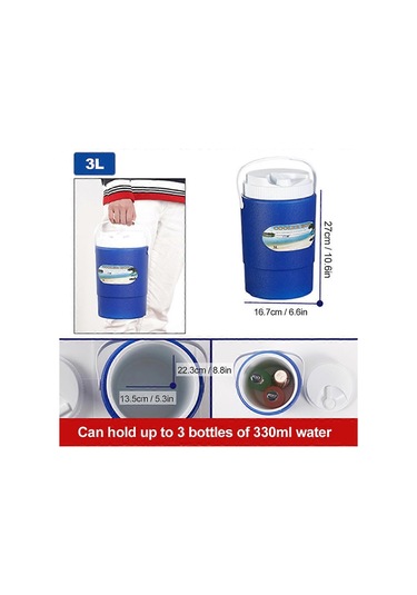 Dtcy 3l/8l Dış Mekan Yalıtımlı Soğutucu Öğle Yemeği Kutusu Kamp, Piknik, Plaj, Araba Çok Renkli