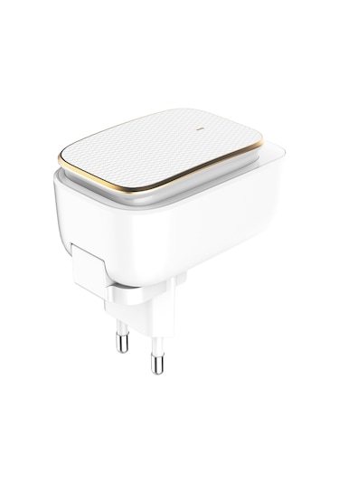 Ldnıo A3305 3.4a 3 Usb Arayüzleri Seyahat Şarj Cihazı Cep Telefonu Şarj Cihazı, 8 Pinli Veri Kablosu İle Dokunmatik Led Gece Işığı Destek, Ab Fişi Diğer