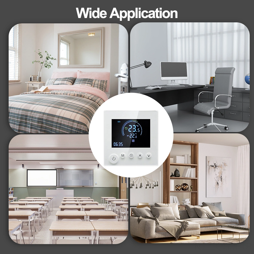 Qingmipy 16a Akıllı Lcd Ekranlı Radyant Isıtma Sistemi Termostati, Programlanabilir Zamanlı Sıcaklık Kontrolü, 90-240v, 1 C Doğruluk