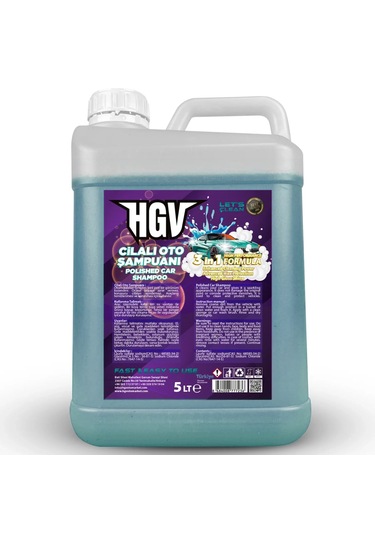 5 Litre Cilalı Oto Şampuan Mavi Hgv