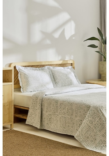 Kaşmir Home Hanne Çift Kişilik Pike Takımı Mint Mint