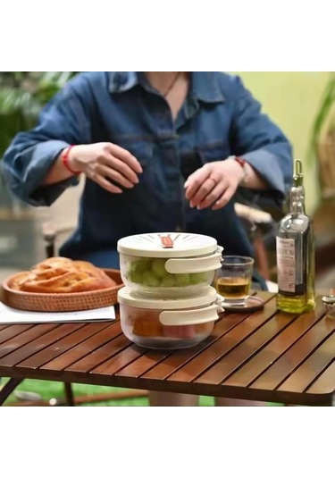 Gajeena Küçük Beyaz Çift İşlevli Sebze-meyve Yıkama Süzgeci: Kapaklı, Katlanabilir Kollü, Buzdolabı Saklama, Mutfak Gereci Beyaz