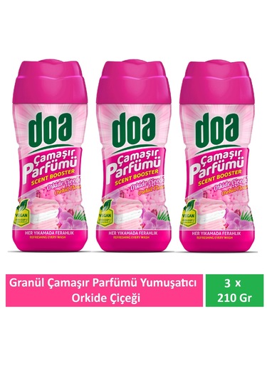 Doa Granül Çamaşır Parfümü & Çamaşır Yumuşatıcı Orkide Çiçeği 3 X 210 Gr 3'lü Set