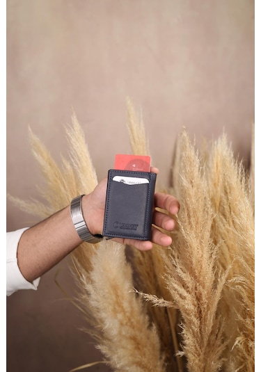 Summit 4361 Erkek Mekanizmalı Kartlık Cüzdan Siyah