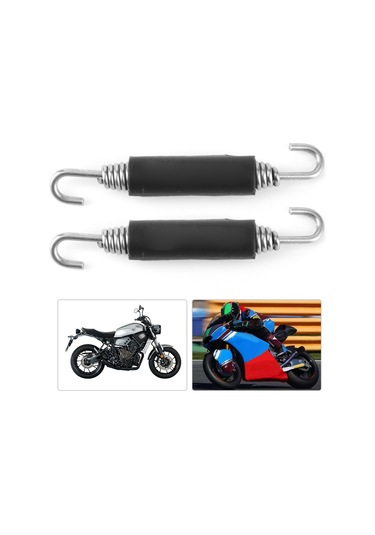 Moveevo Motosiklet Egzoz Borusu İçin Paslanmaz Çelik Yay Kanca, Dayanıklı Ve Anti-korozif, Kolay Kurulum, 2 Adet Set