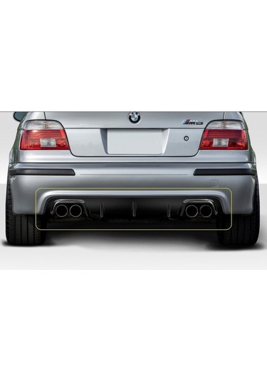 Bmw E39 M5 Difüzör Parlak Siyah Plastik Sağ Sol Çift Çıkış 5 Serisi Arka-difizör-bodykit-ek-karlık