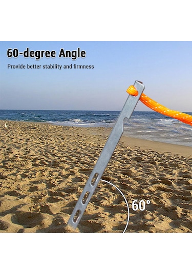 Symbee 10 Adet Çelik Çadır Çiviği - Taşınabilir Dış Mekan Fikstürü, Hafif Ve Dayanıklı Kamp Aksesuarı