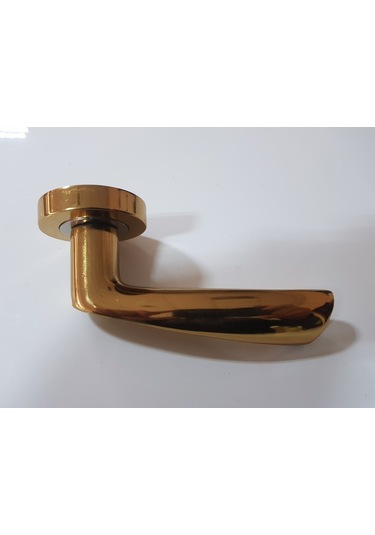 Çelik Kapı Kolu Rozetli Turna Albrifin Saten Sağ