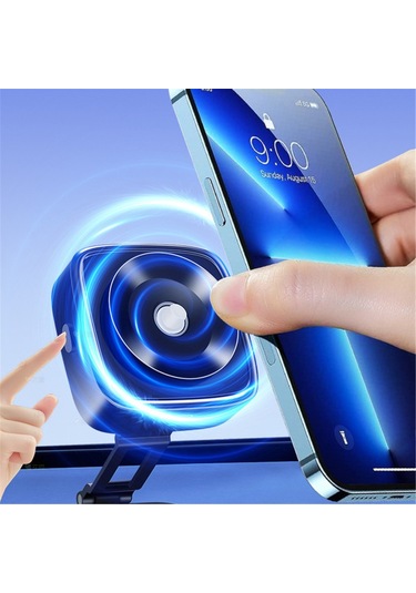 Springsun 2025 Yeni Güçlü Mıknatıslı Araç Telefon Tutucu 360 Dönen Evrensel Metal Stand Tüm Modeller Siyah