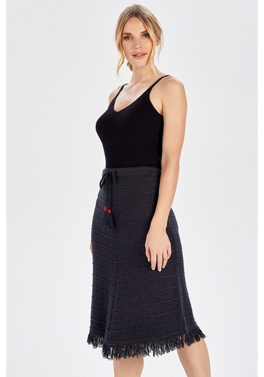 Peraluna Antrasit Renk Bohem Etek Antrasit