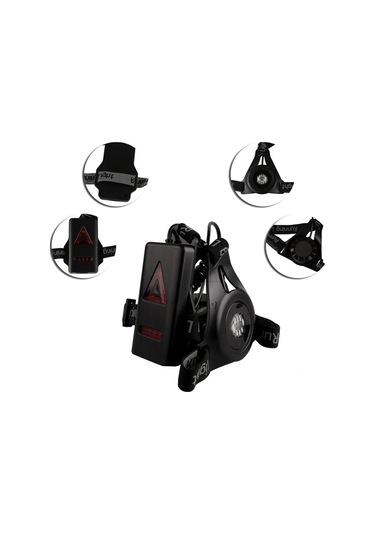 Sones Beyaz Işıklı Fener Açık Spor Koşu Işığı, Led Gece Çalışan El Feneri Uyarı Işıkları Usb Şarj Göğüs Lambası Siyah