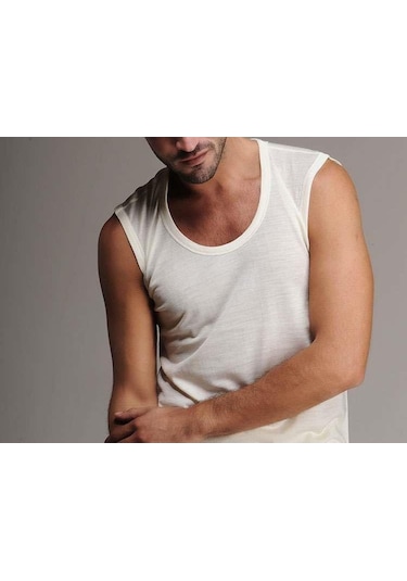 Hasyün Erkek Ince Yün Termal Atlet Bisiklet Yaka Woolmark Sertifi