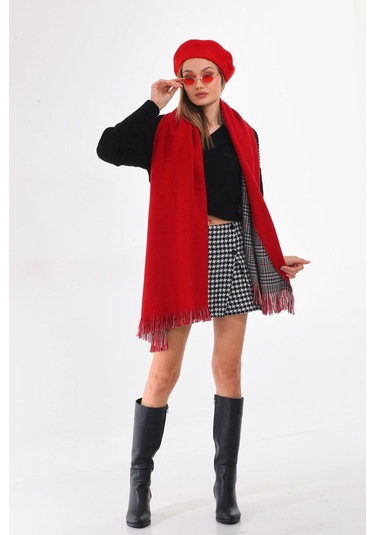 Keçe Ressam Atkı 2.li Set Kırmızı